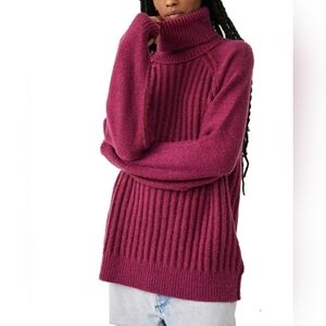 Free People Big City Turtleneck Sweater Women's Size Small NWOT